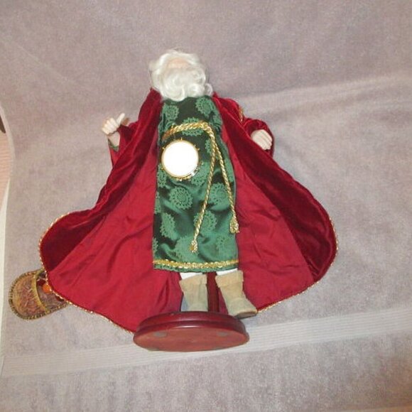 1992 Vtg Lenox Santa Doll Father Christmas Porcelain Velvet Accessories 18" Box - Picture 2 of 12